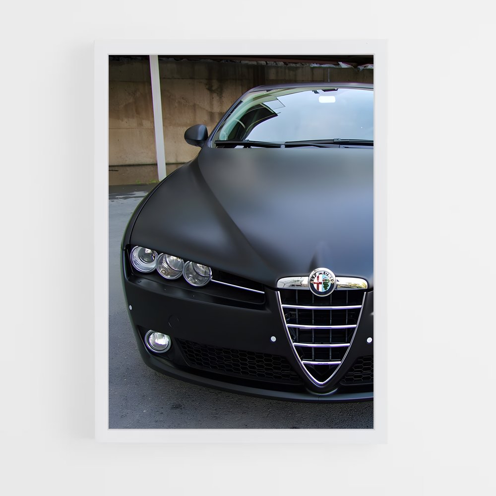 Poster Alfa Noir – affiche Alfa Romeo (vue 3)